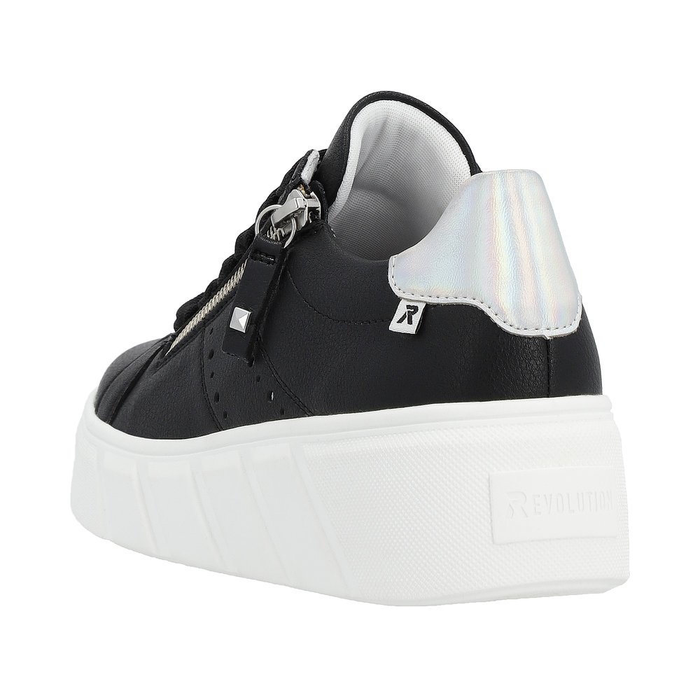 Remonte D1318-01 Anatomical Leather Sneaker Black