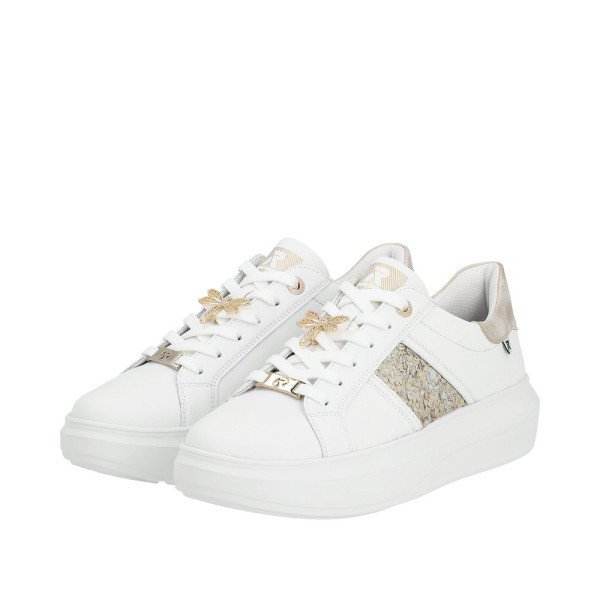 Rieker W1202-82 Ανατομικό Δερμάτινο Sneaker Λευκό Rieker W1202-82 Ανατομικό Δερμάτινο Sneaker Λευκό