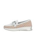 Rieker W1303-90 Ανατομικό Δερμάτινο Μοκασίνι White Rieker W1303-90 Ανατομικό Δερμάτινο Μοκασίνι White
