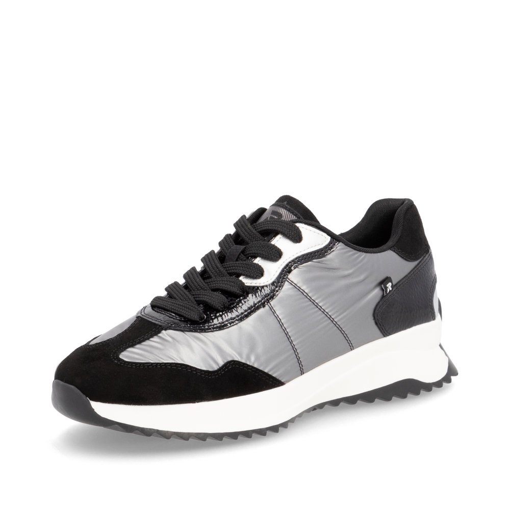 Rieker W1306-42 Anatomical Leather Sneaker Silver Rieker W1306-42 Anatomical Leather Sneaker Silver