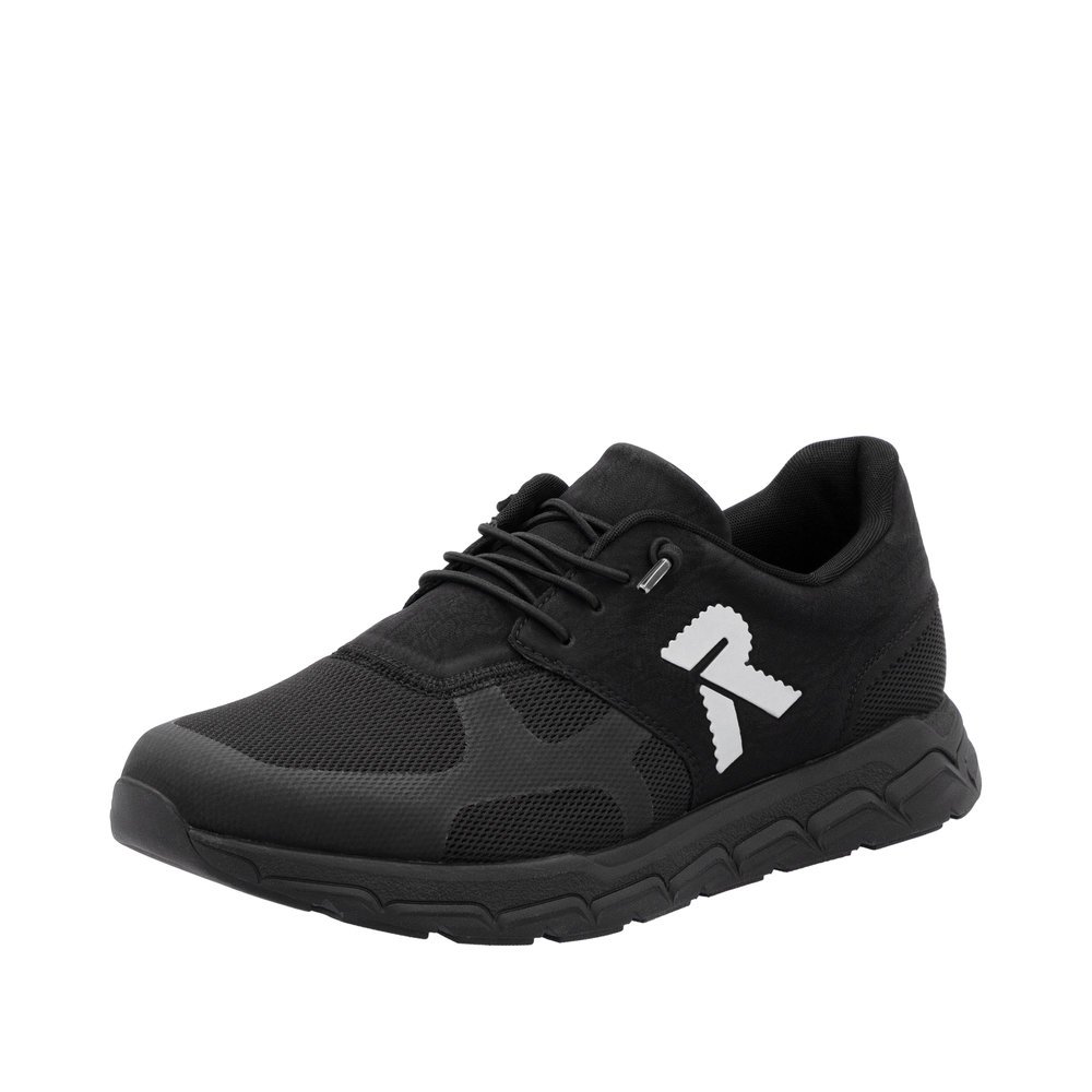Rieker 09100-00 Men's Leather Sneaker Black