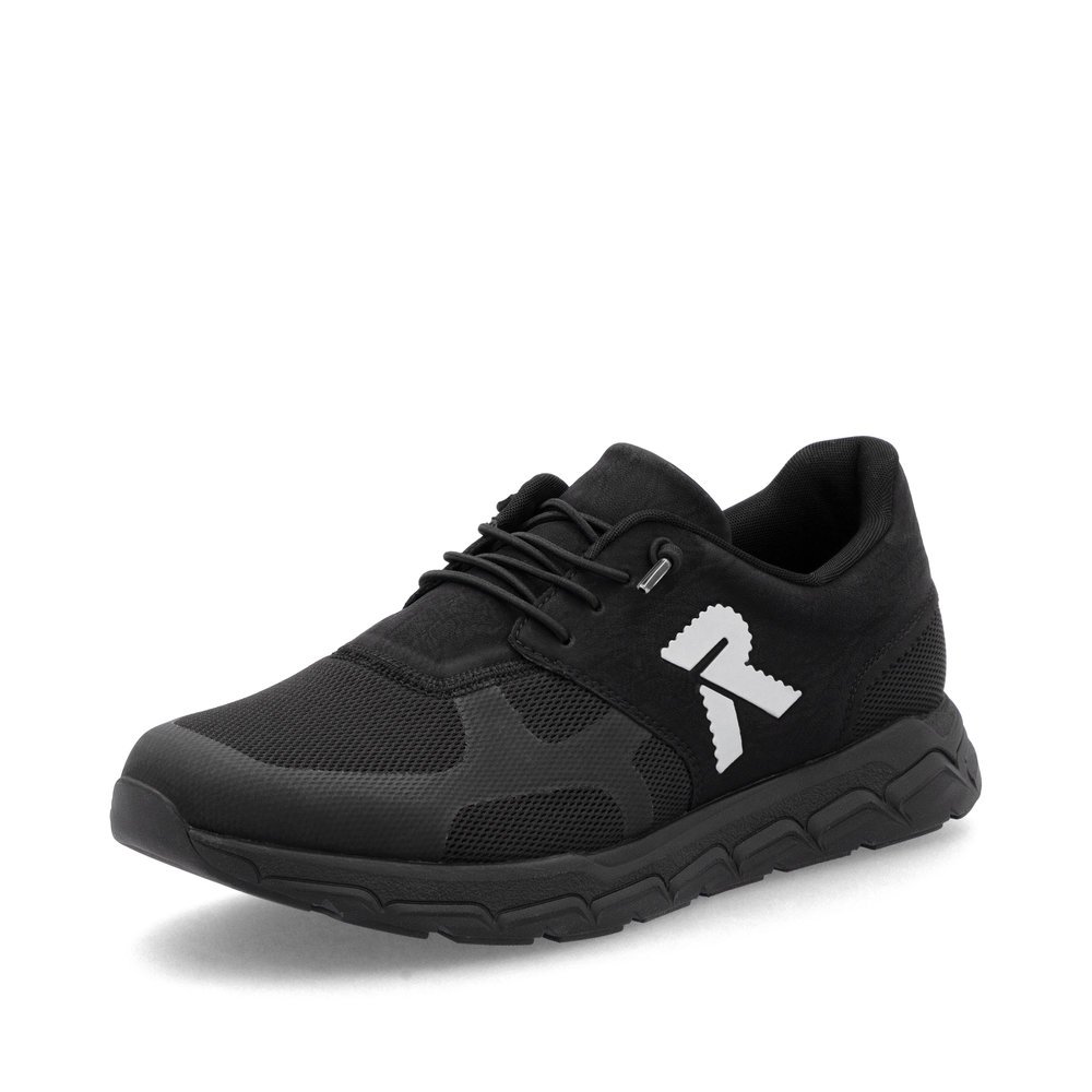 Rieker 09100-00 Men's Leather Sneaker Black