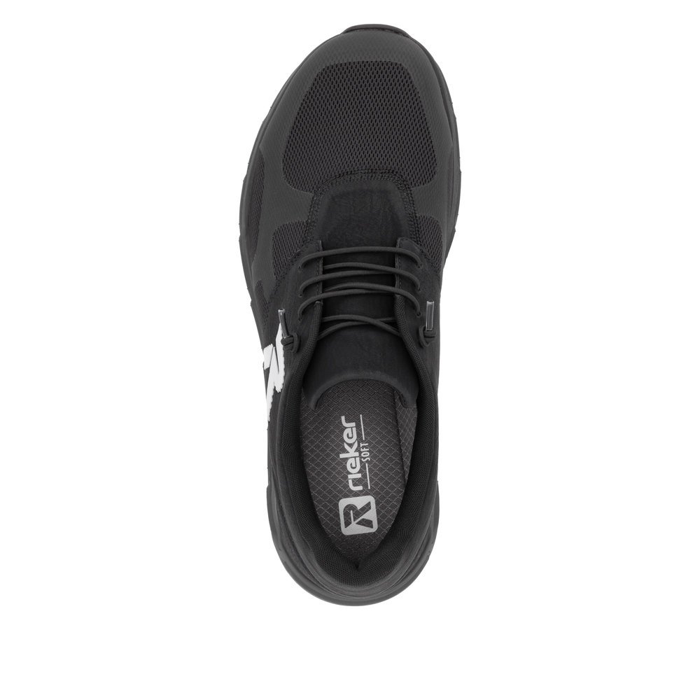 Rieker 09100-00 Men's Leather Sneaker Black