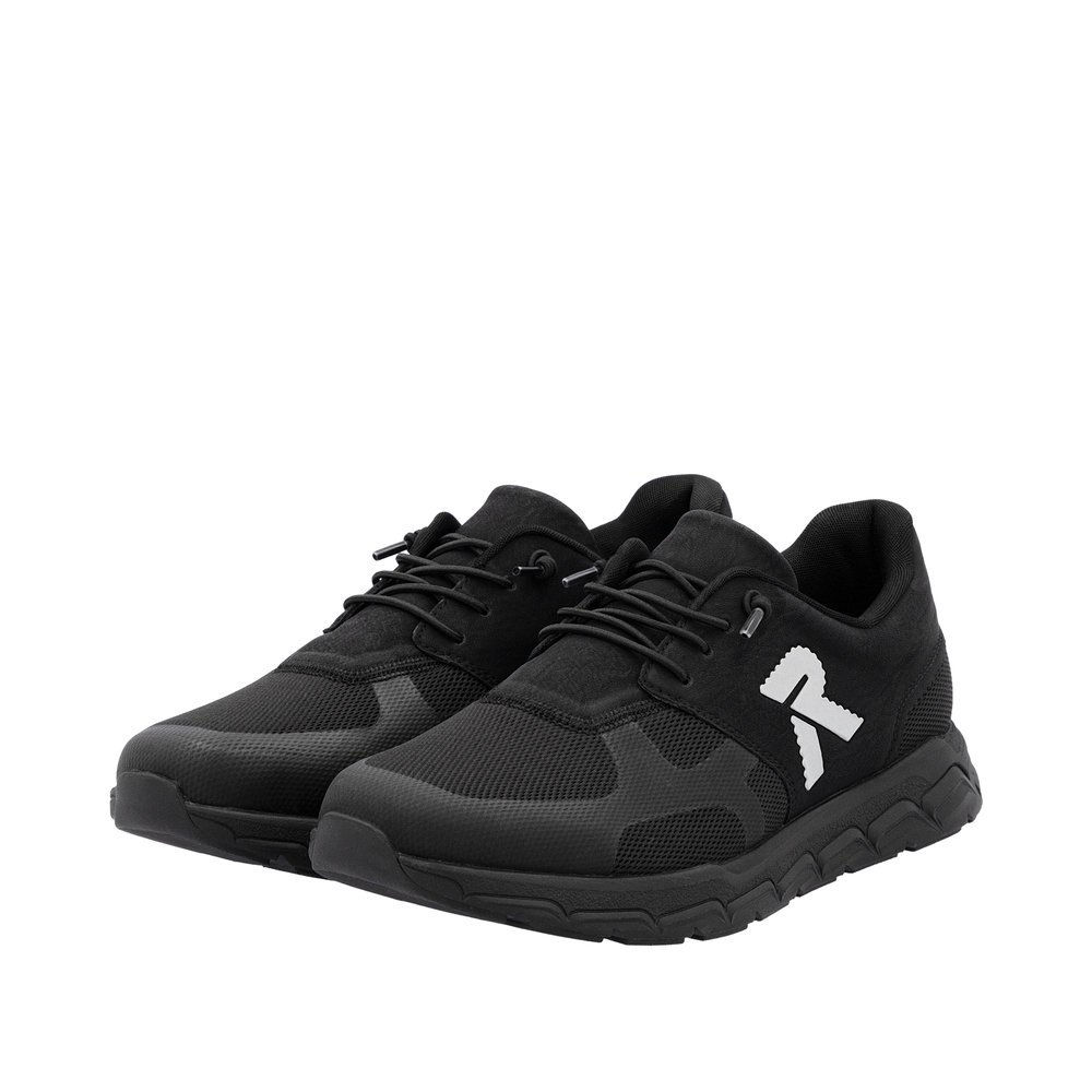 Rieker 09100-00 Men's Leather Sneaker Black
