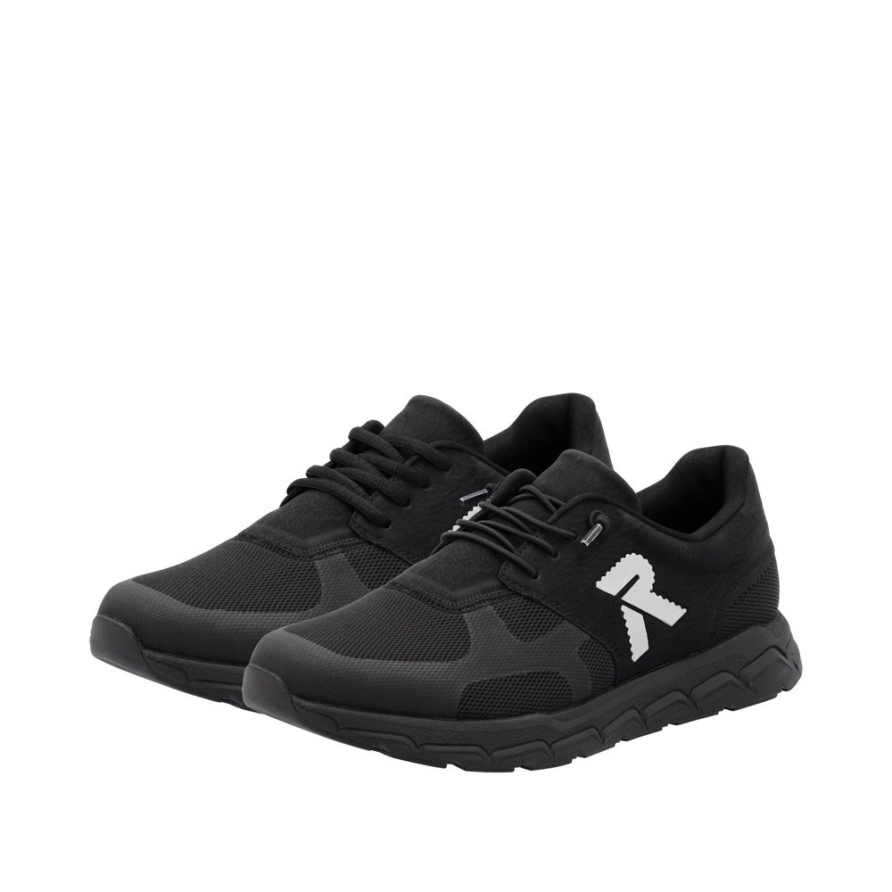 Rieker 09100-00 Men's Leather Sneaker Black
