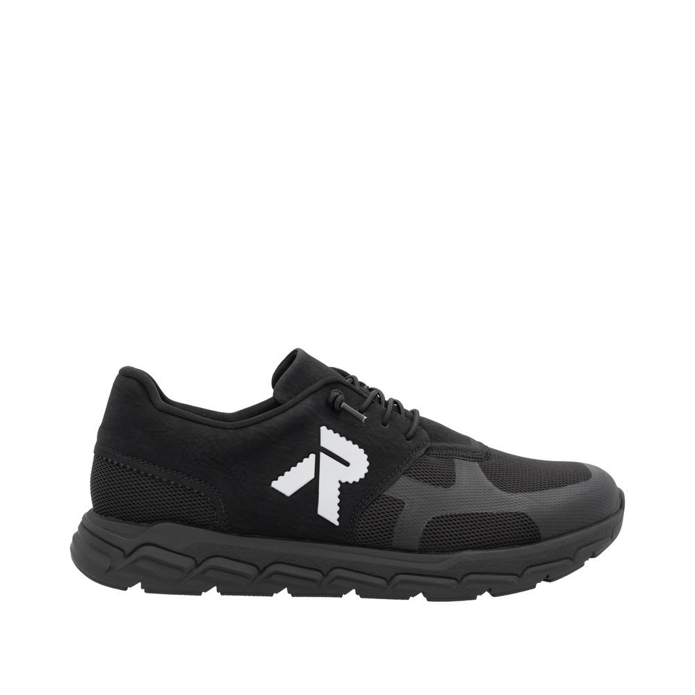 Rieker 09100-00 Men's Leather Sneaker Black