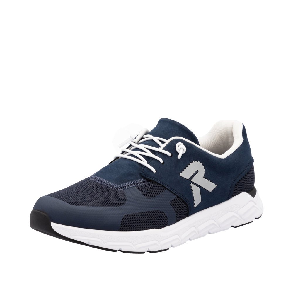 Rieker 09100-14 Men's Leather Sneaker Blue