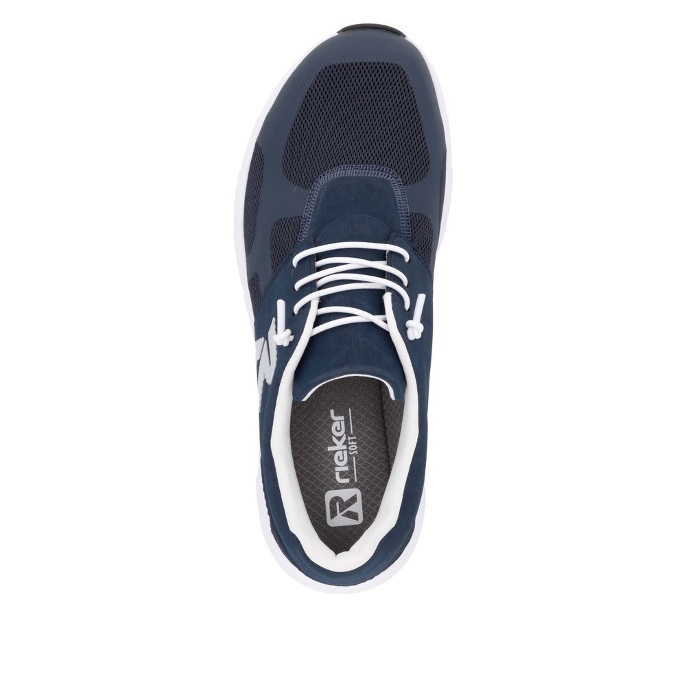 Rieker 09100-14 Men's Leather Sneaker Blue