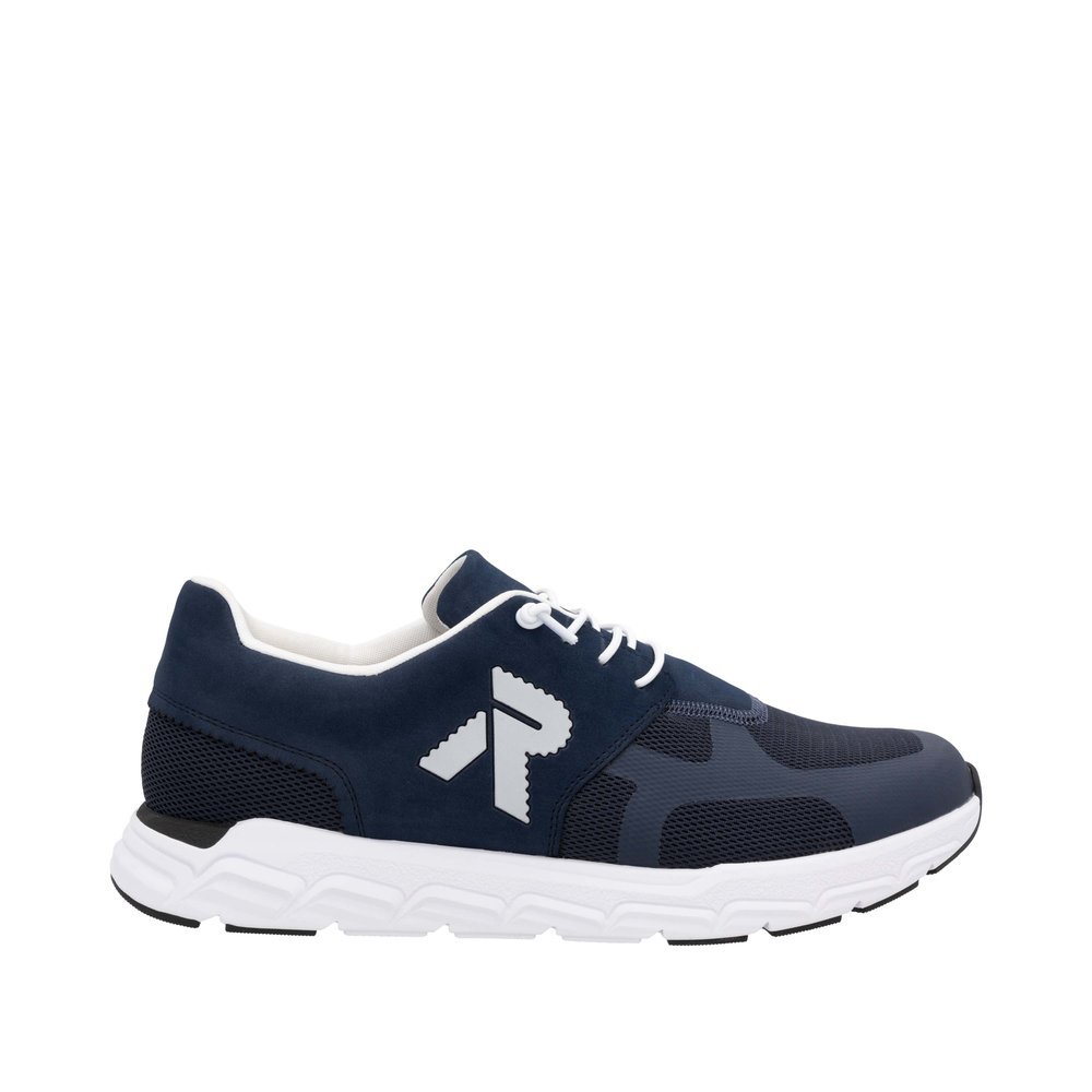 Rieker 09100-14 Men's Leather Sneaker Blue