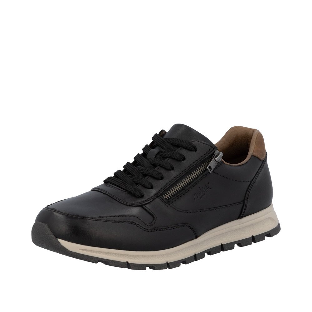 Rieker B0504-00 Men's Leather Sneaker Black