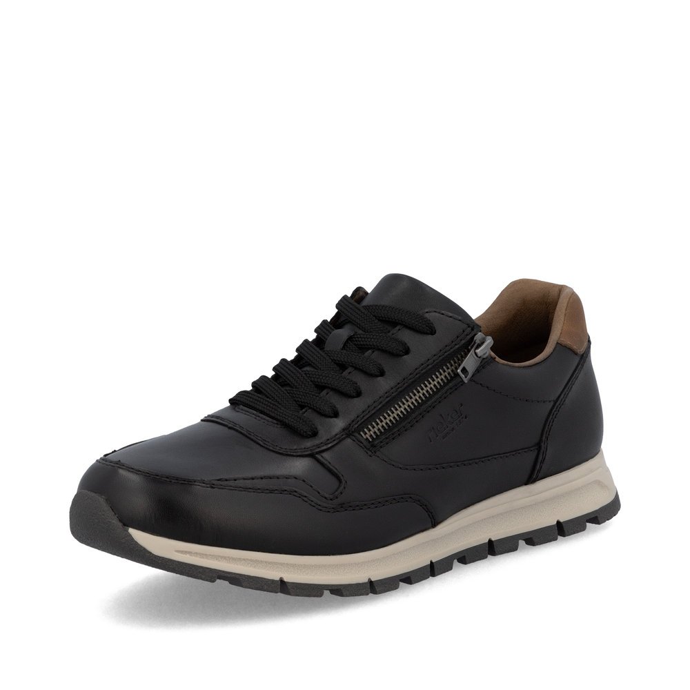Rieker B0504-00 Men's Leather Sneaker Black