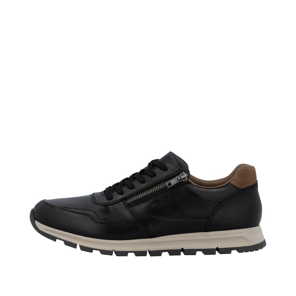 Rieker B0504-00 Men's Leather Sneaker Black