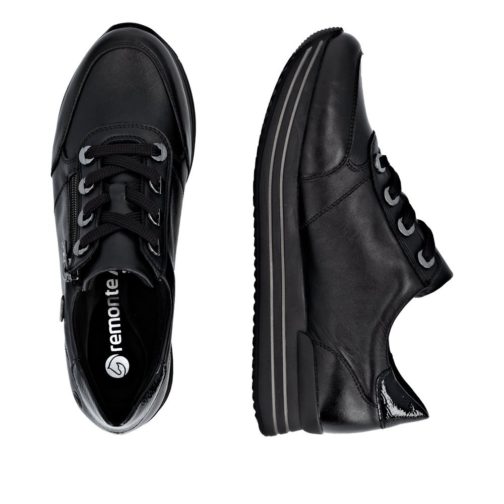 Remonte D1302-00 Anatomical Leather Sneaker Black Remonte D1302-00 Anatomical Leather Sneaker Black