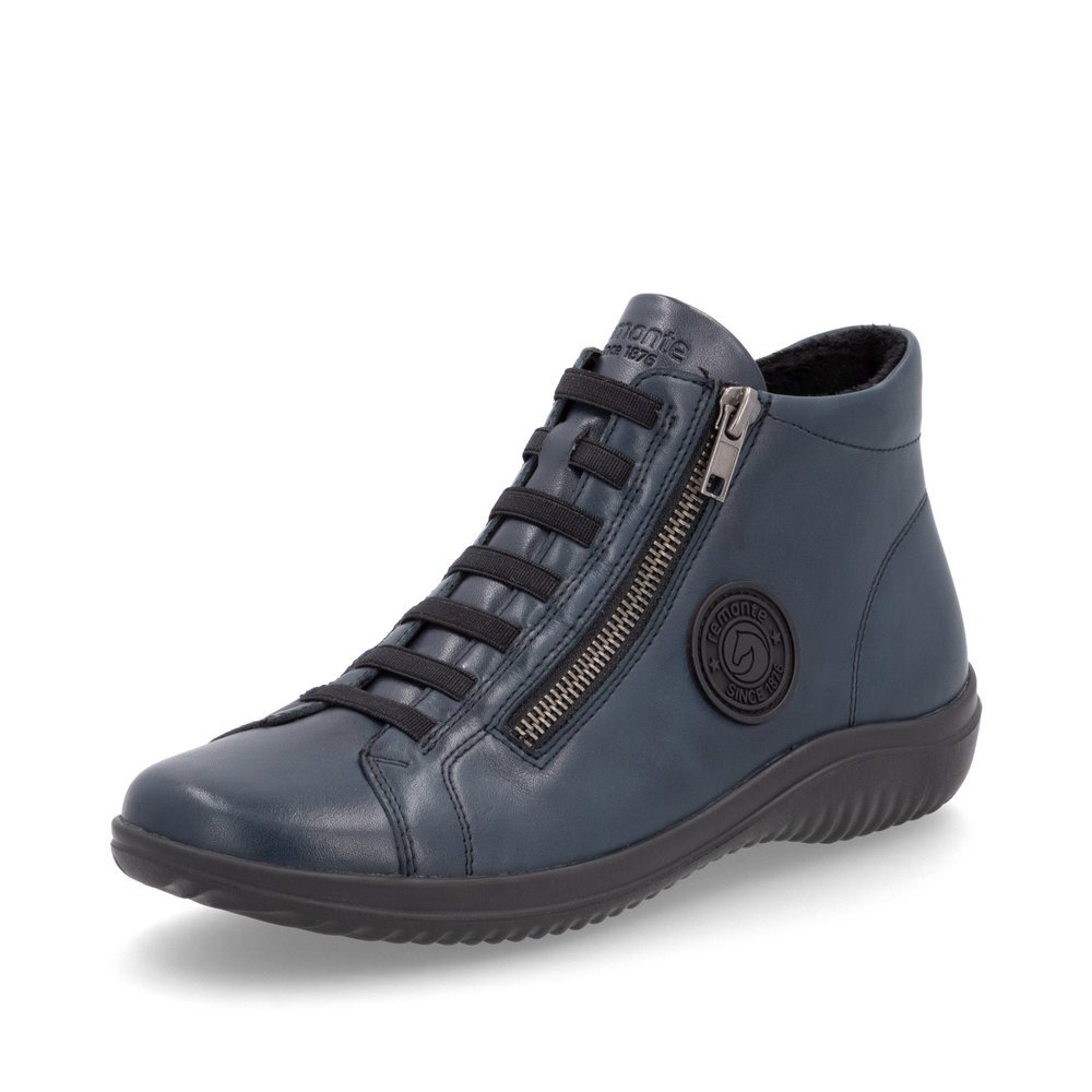 Remonte D1E70-14 Anatomical Leather Boot Sneaker Blue