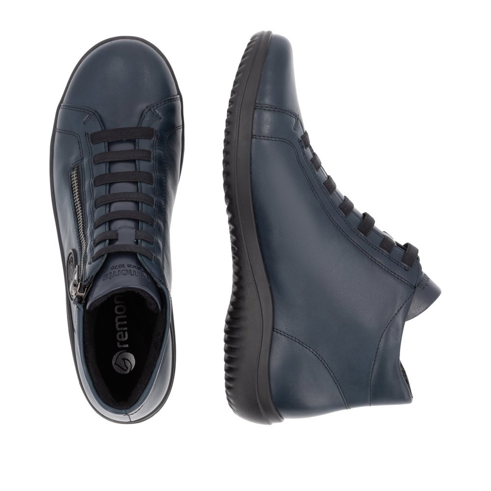 Remonte D1E70-14 Anatomical Leather Boot Sneaker Blue
