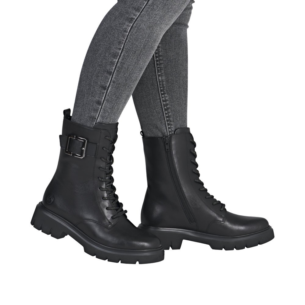 Remonte D1W82-00 Anatomical Leather Boot Black Remonte D1W82-00 Anatomical Leather Boot Black