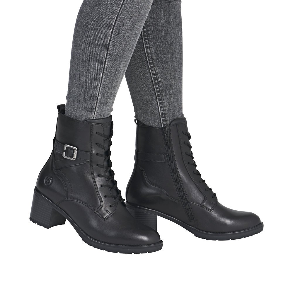 Remonte D2A74-01 Anatomical Leather Boot Black Remonte D2A74-01 Anatomical Leather Boot Black