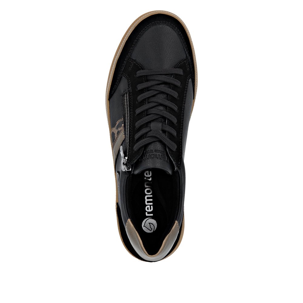 Remonte D2C04-03 Women's Anatomical Leather Sneaker Black Remonte D2C04-03 Women's Anatomical Leather Sneaker Black