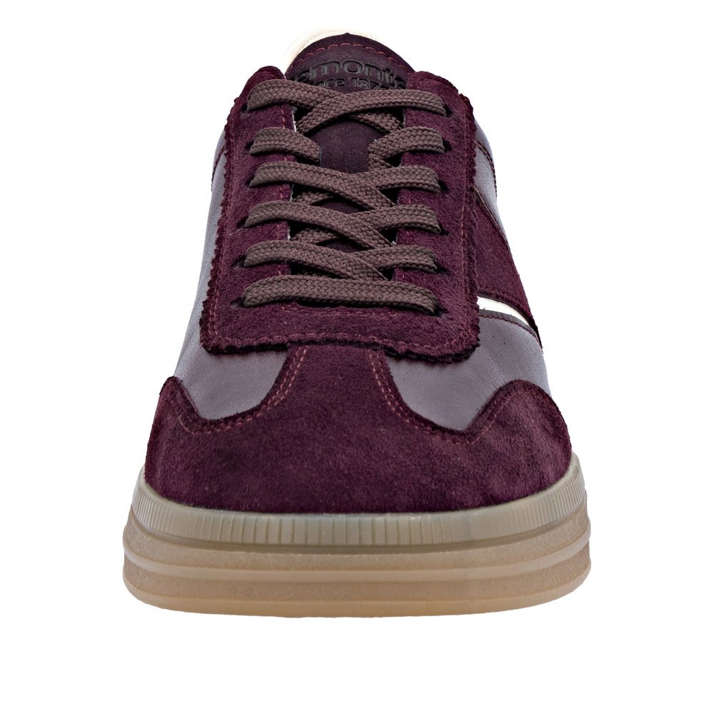 Remonte D2C05-33 Γυναικείο Ανατομικό Δερμάτινο Sneaker Μπορντώ