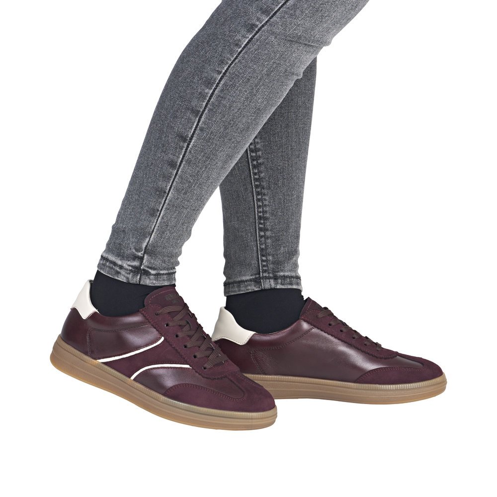 Remonte D2C05-33 Γυναικείο Ανατομικό Δερμάτινο Sneaker Μπορντώ