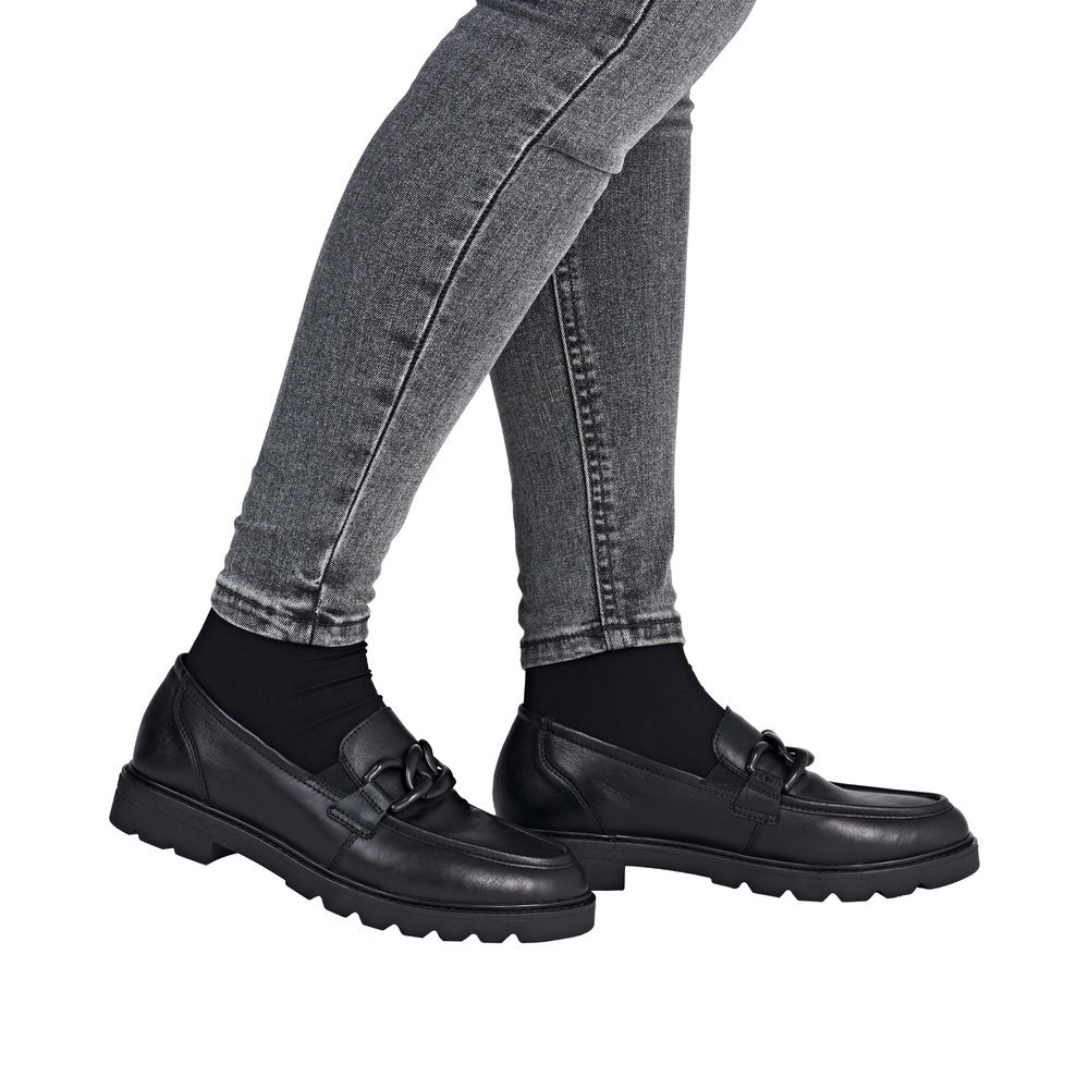 Remonte D2Q01-00 Anatomical Moccasins Black
