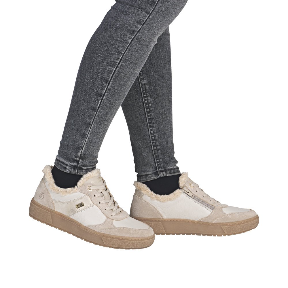 Remonte D2T02-80 Women's Anatomic Leather Sneaker Beige Remonte D2T02-80 Women's Anatomic Leather Sneaker Beige