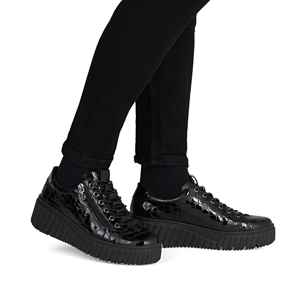 Rieker N2555-00 Women's Anatomic Leather Sneaker Black Rieker N2555-00 Women's Anatomic Leather Sneaker Black