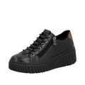 Rieker N2555-01 Women's Anatomic Leather Sneaker Black Rieker N2555-01 Women's Anatomic Leather Sneaker Black