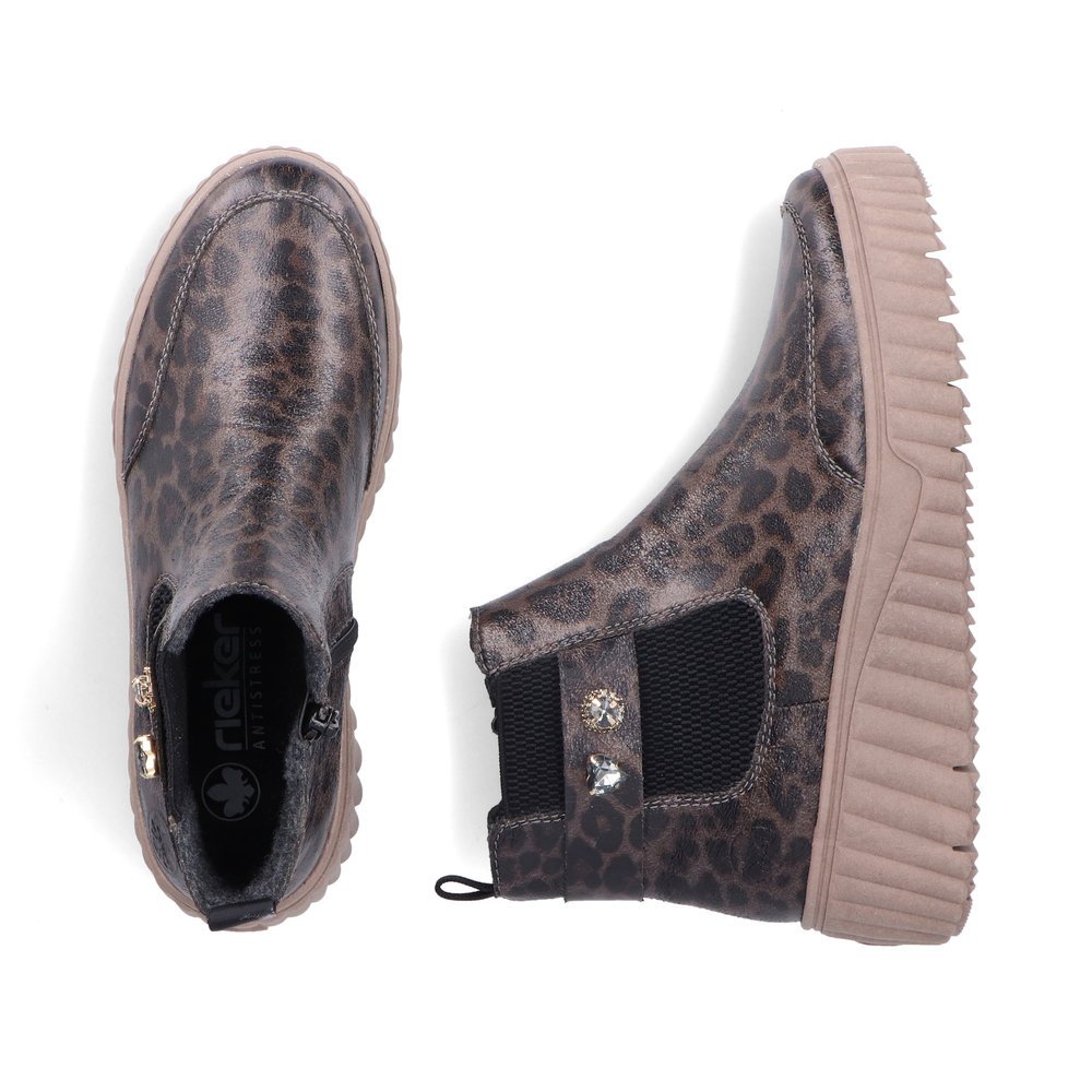 Rieker N2556-42 Anatomical Leather Ankle Boots Grey Rieker N2556-42 Anatomical Leather Ankle Boots Grey