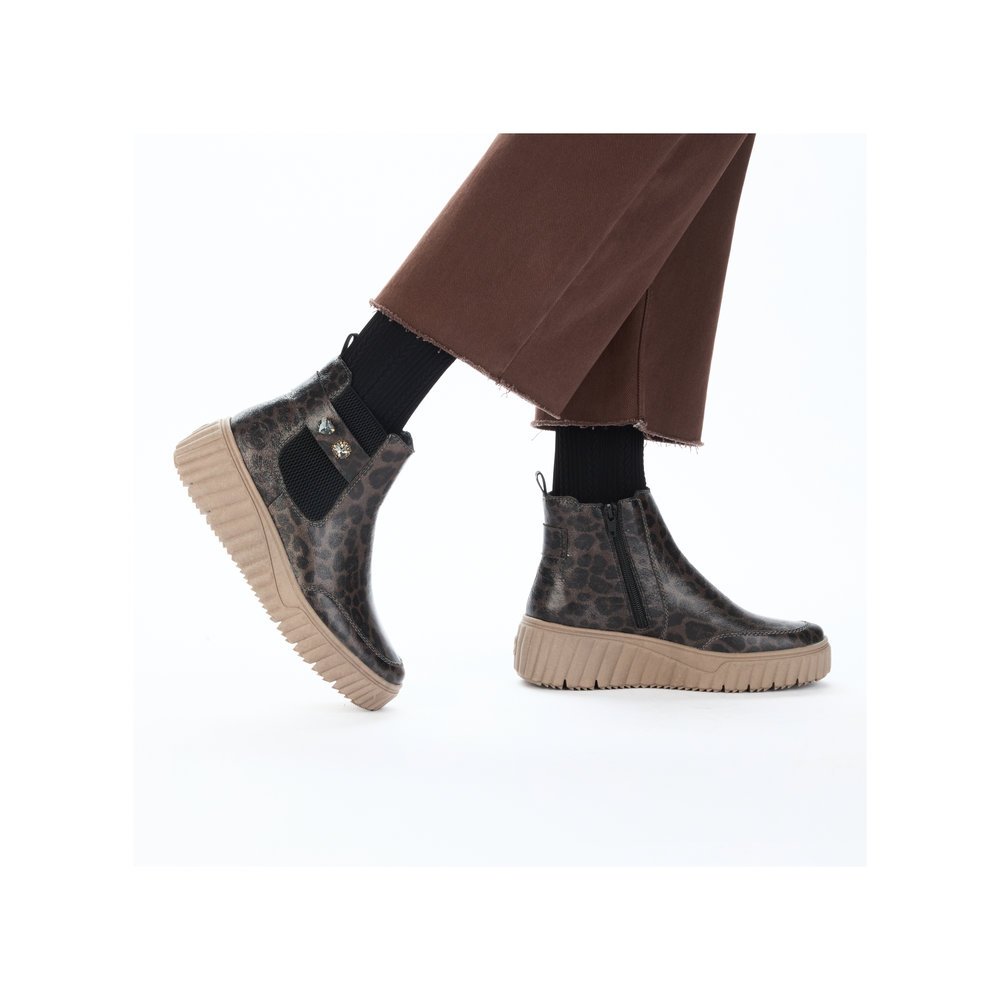 Rieker N2556-42 Anatomical Leather Ankle Boots Grey Rieker N2556-42 Anatomical Leather Ankle Boots Grey