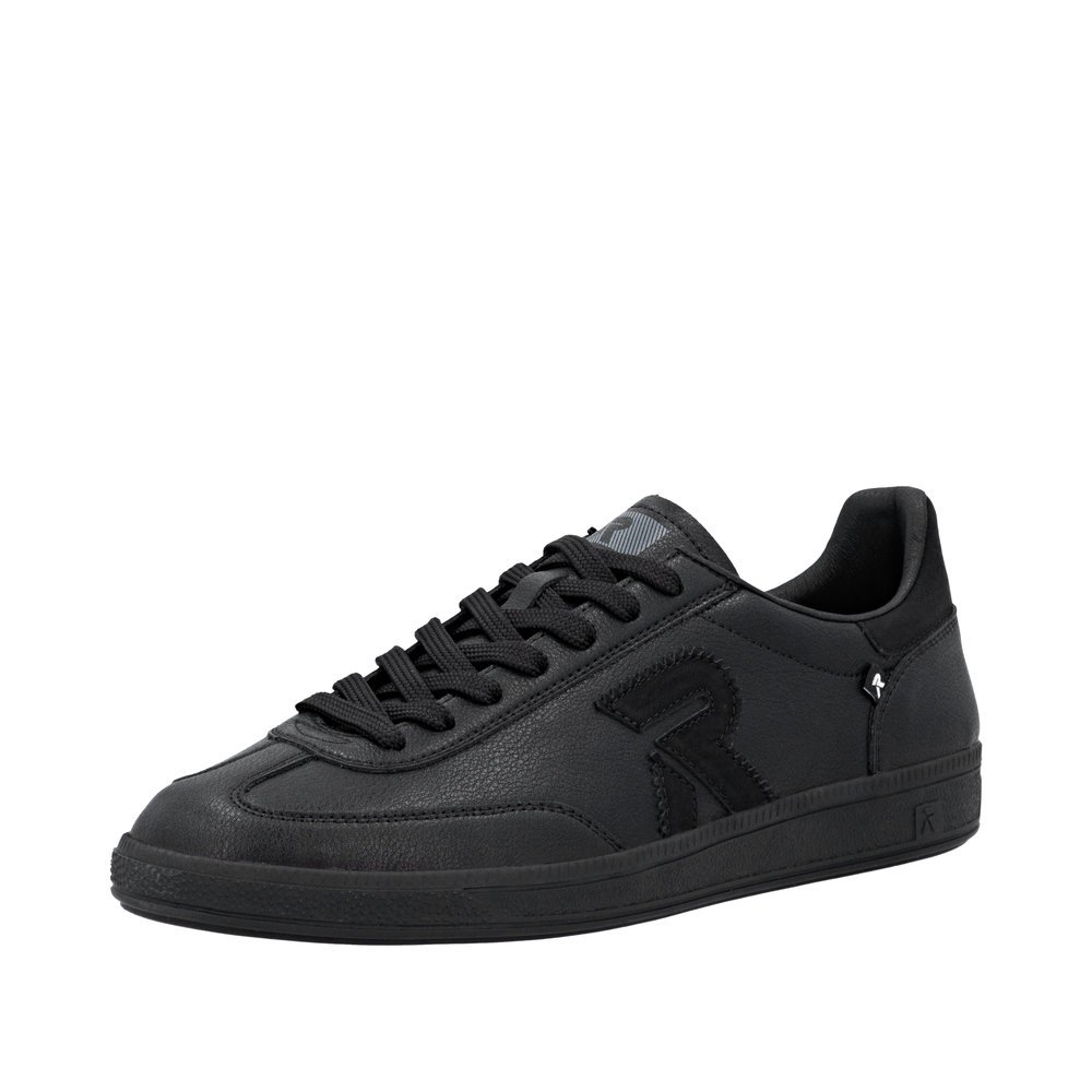 Rieker U2200-02 Men's Leather Sneaker Black
