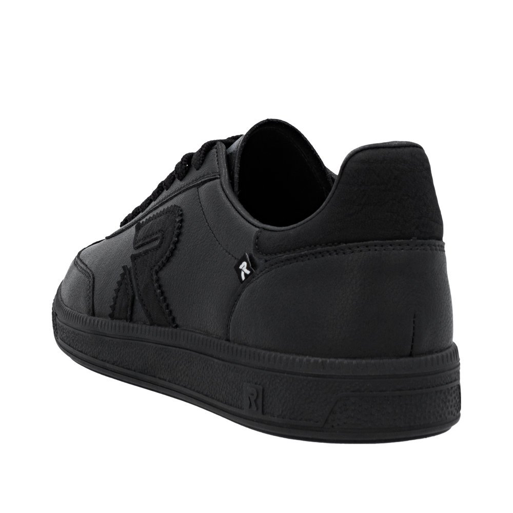 Rieker U2200-02 Men's Leather Sneaker Black