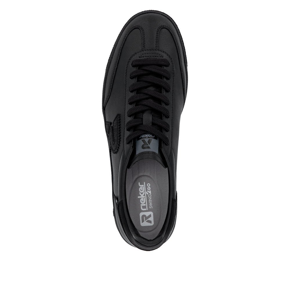 Rieker U2200-02 Men's Leather Sneaker Black