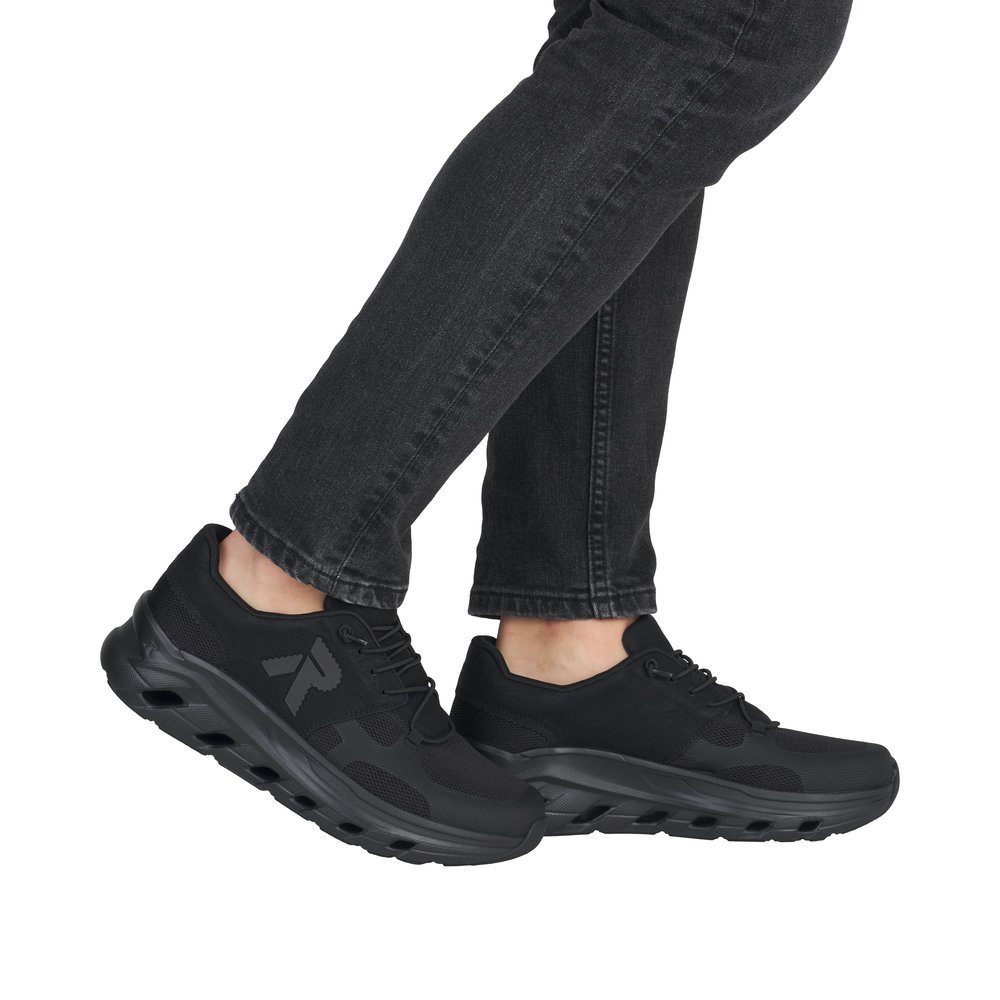 Rieker U3500-01 Anatomic Leather Sneaker Black