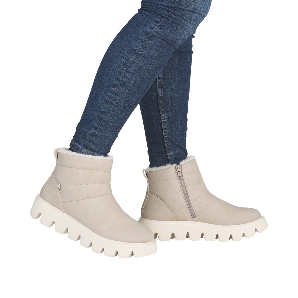 Rieker W2070-62 Women's Anatomical Boot Ivory
