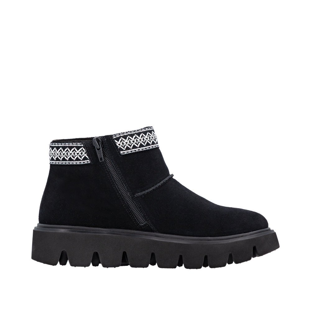 Rieker W2074-00 Anatomic Leather Boot Black