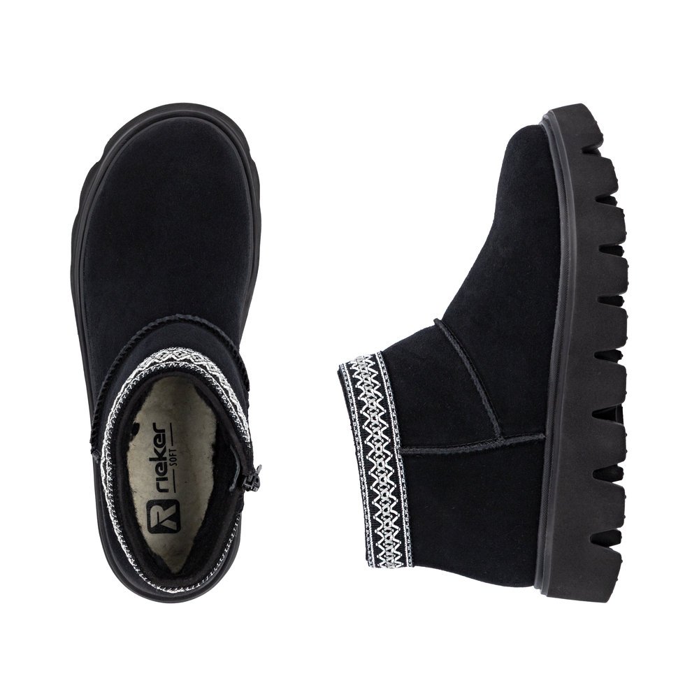 Rieker W2074-00 Anatomic Leather Boot Black