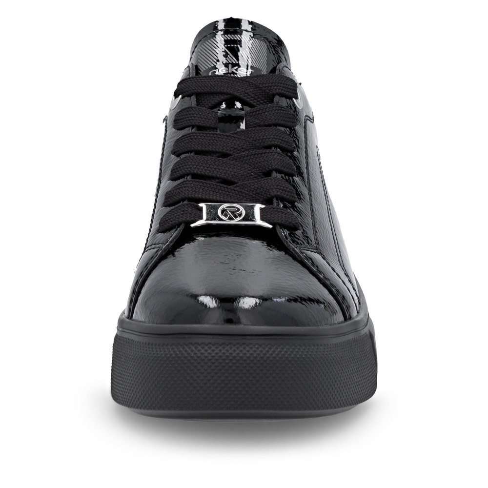 Rieker W2601-00 Anatomical Leather Sneaker Black