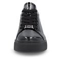 Rieker W2601-00 Anatomical Leather Sneaker Black