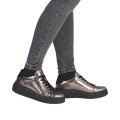 Rieker W2601-91 Ανατομικά Δερμάτινα Sneaker Μπρονζέ
