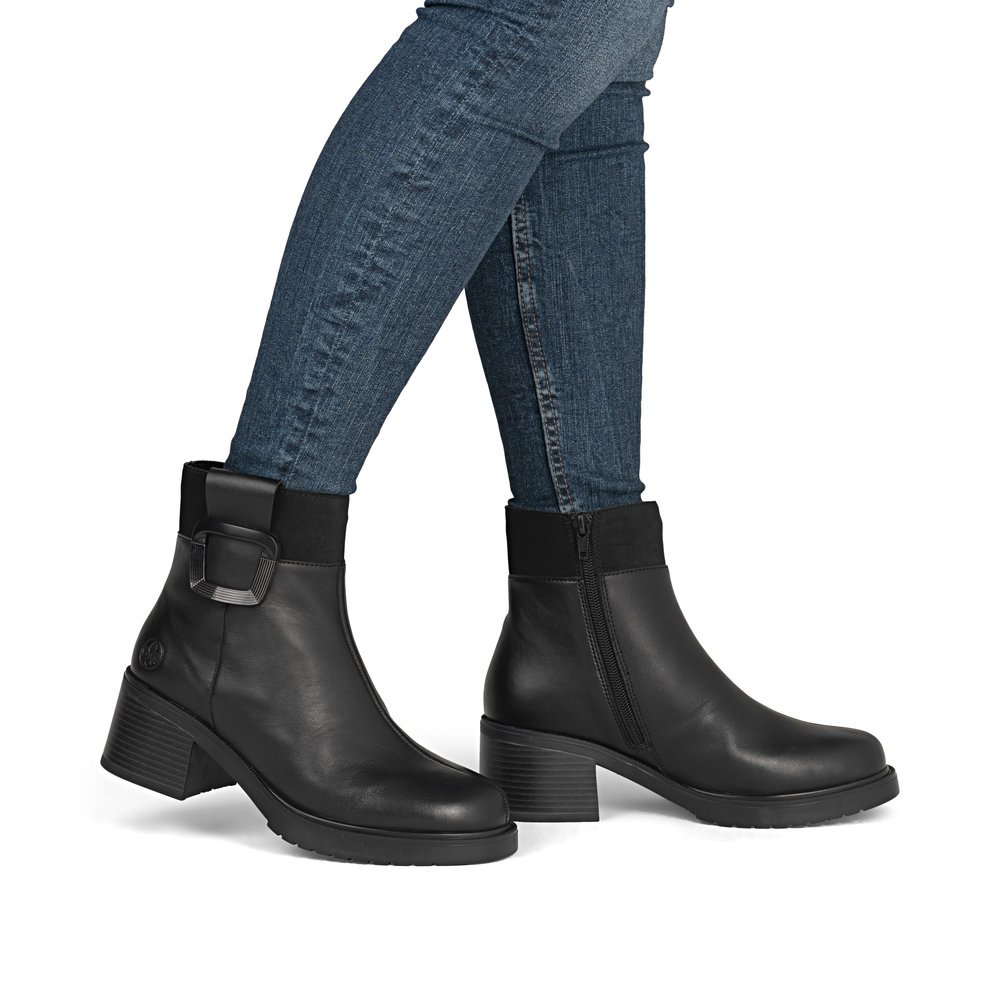 Rieker Y5253-00 Anatomic Leather Boot Black