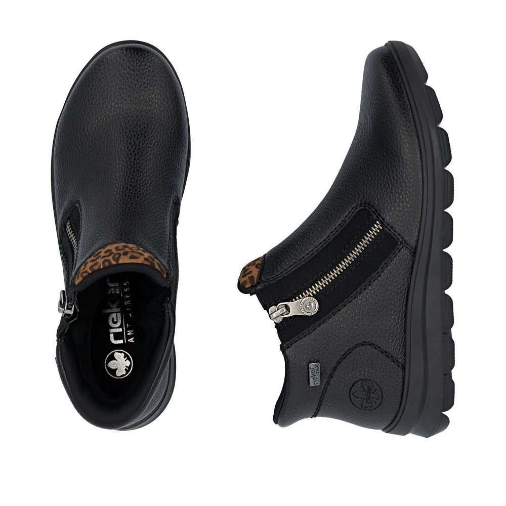 Rieker Z0059-00 Anatomical Leather Boot Black