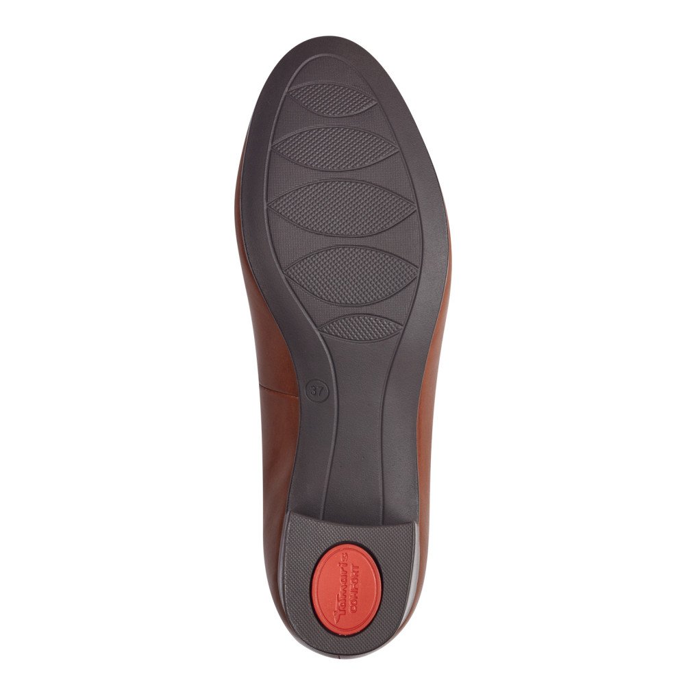 Tamaris 52300-43-305 Anatomical Leather Pump Tan 5cm Tamaris 52300-43-305 Anatomical Leather Pump Tan 5cm