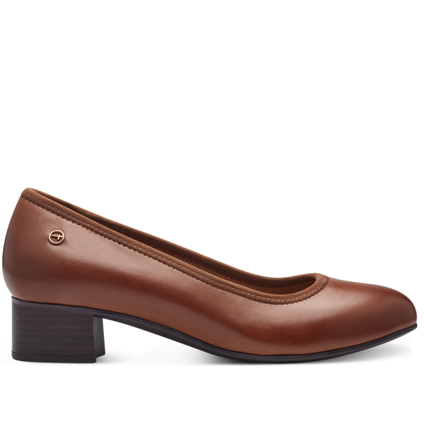 Tamaris 52300-43-305 Anatomical Leather Pump Tan 5cm Tamaris 52300-43-305 Anatomical Leather Pump Tan 5cm