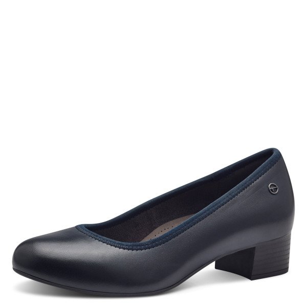 Tamaris 52300-43-805 Anatomical Leather Pump Blue 5cm Tamaris 52300-43-805 Anatomical Leather Pump Blue 5cm