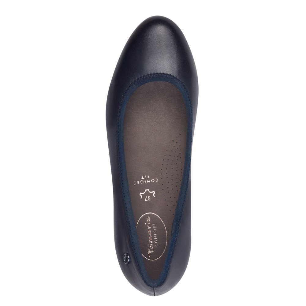Tamaris 52300-43-805 Anatomical Leather Pump Blue 5cm Tamaris 52300-43-805 Anatomical Leather Pump Blue 5cm