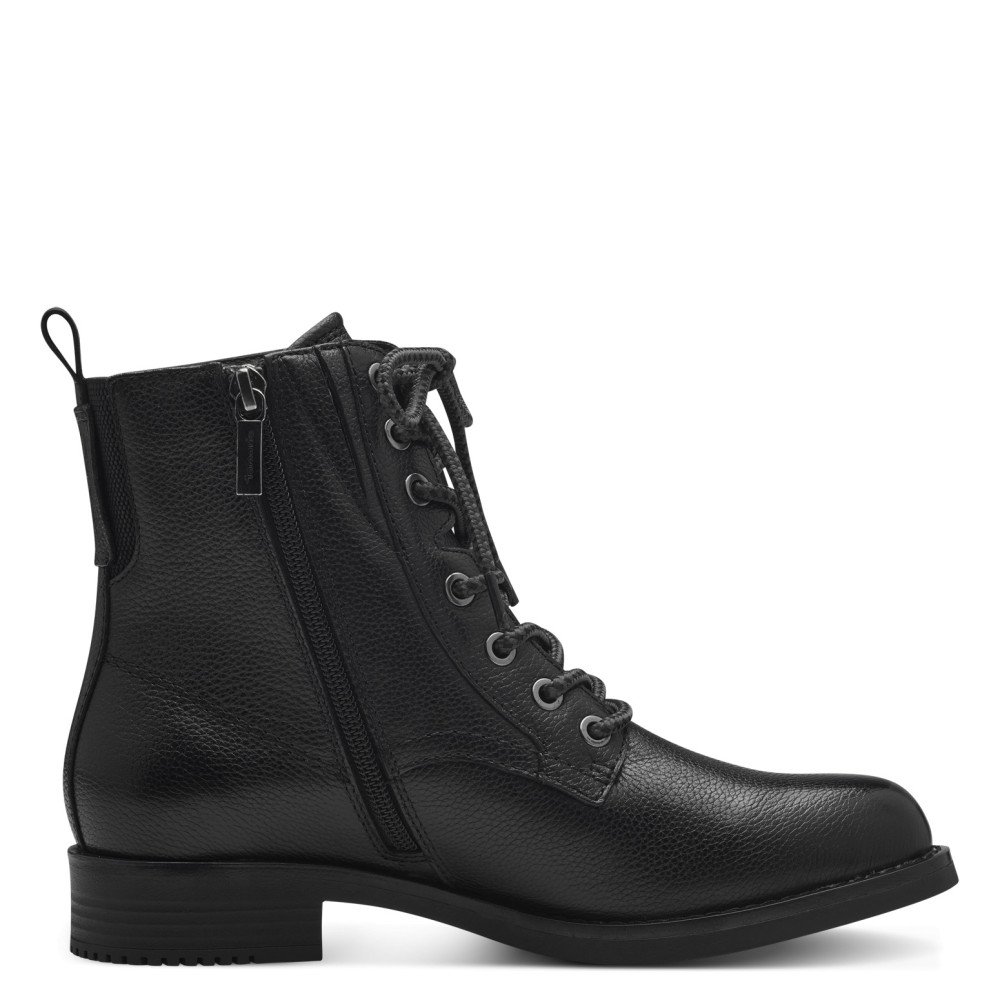 Tamaris 55100-43-001 Anatomical Leather Combat Boot Black Tamaris 55100-43-001 Anatomical Leather Combat Boot Black