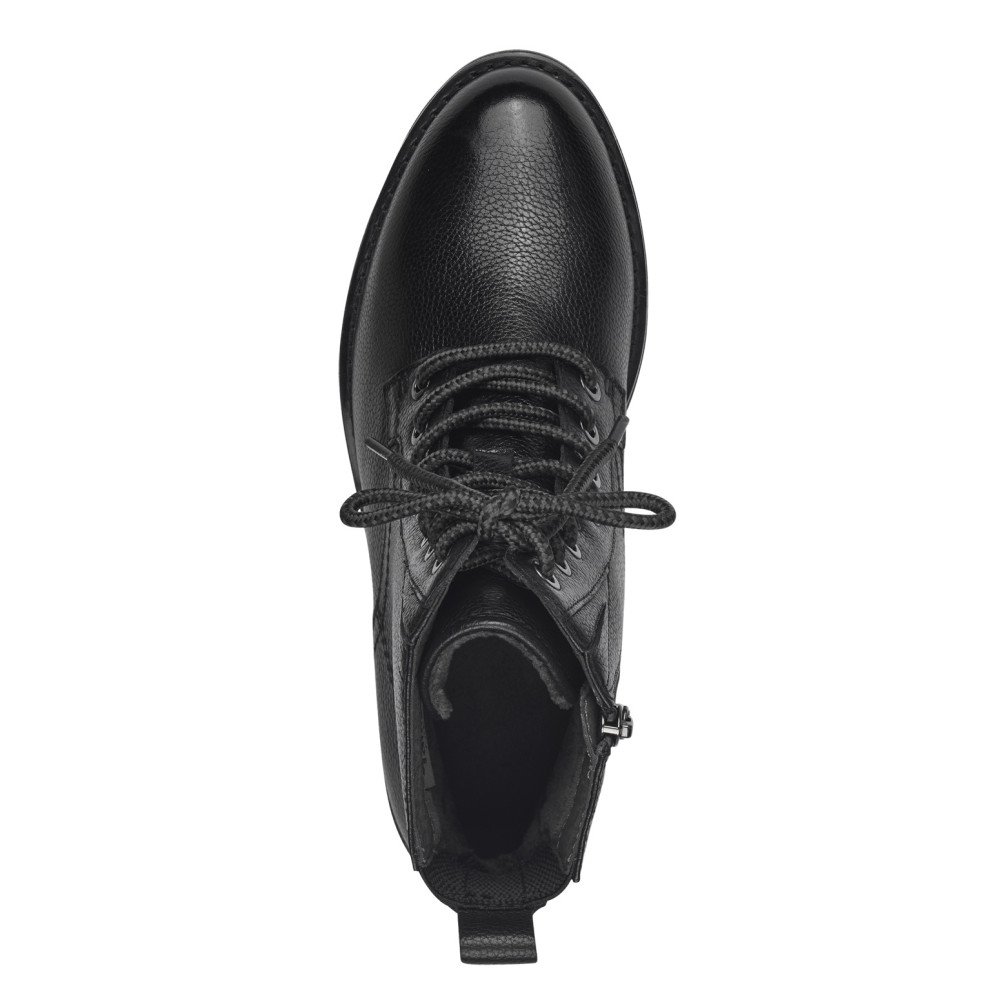 Tamaris 55100-43-001 Anatomical Leather Combat Boot Black Tamaris 55100-43-001 Anatomical Leather Combat Boot Black