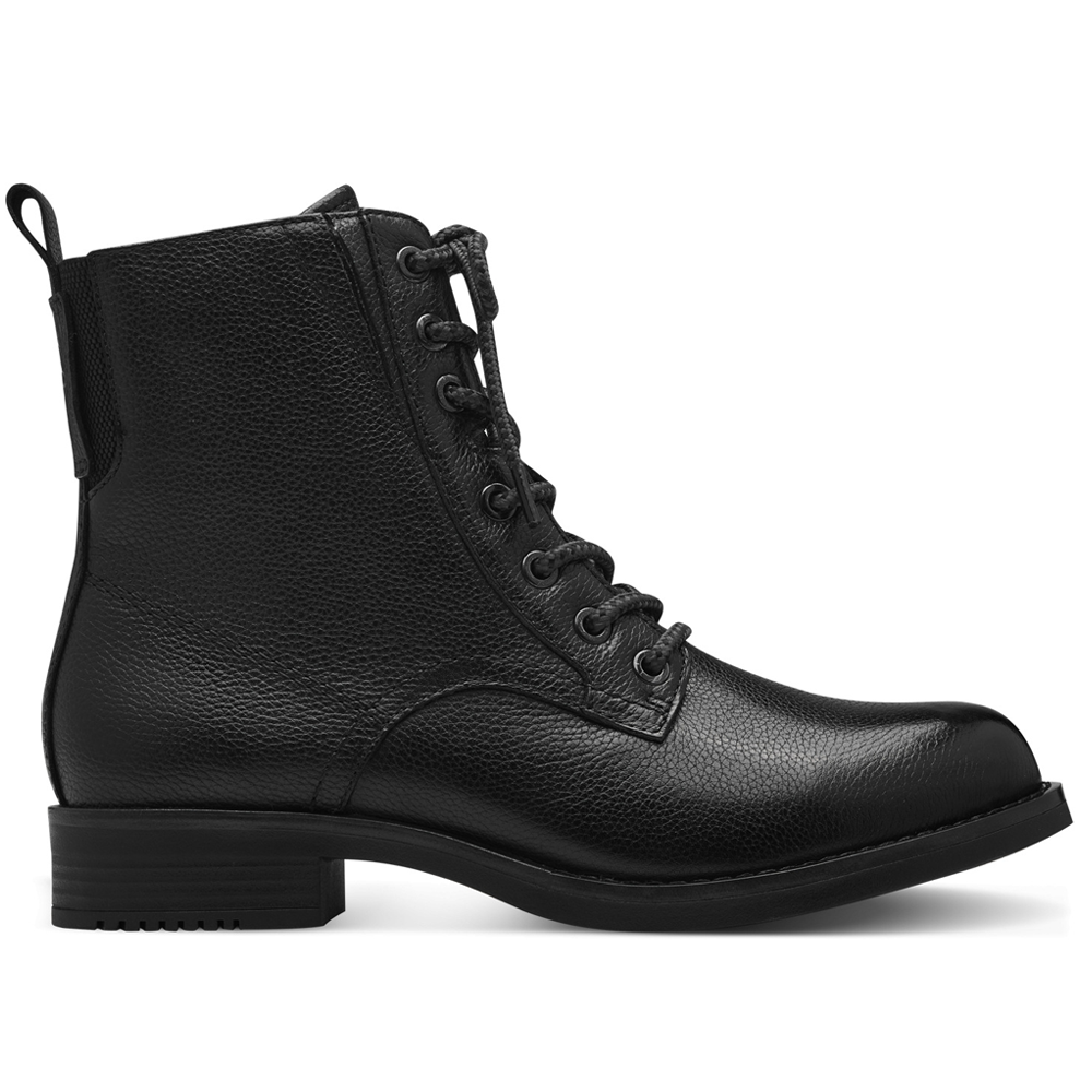 Tamaris 55100-43-001 Anatomical Leather Combat Boot Black Tamaris 55100-43-001 Anatomical Leather Combat Boot Black