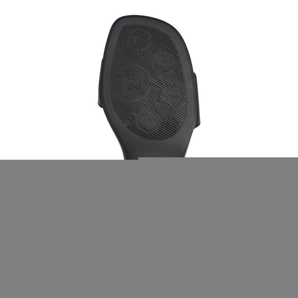 Tamaris 58304-42-022 Ανατομικό Δερμάτινο Πέδιλο Μαύρο 5cm
